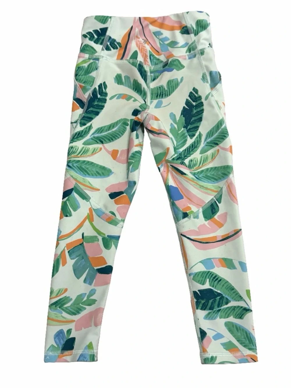 Old Navy Leggings with Pastel Leaf Print